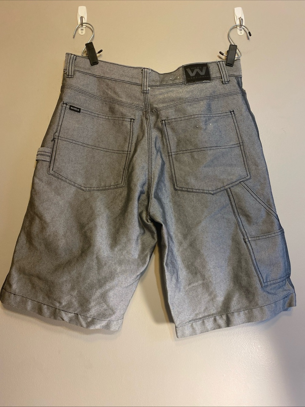 Webs Carpenter Jorts Men’s 32 Grey Vintage Y2K Baggy Jean‎ Shorts